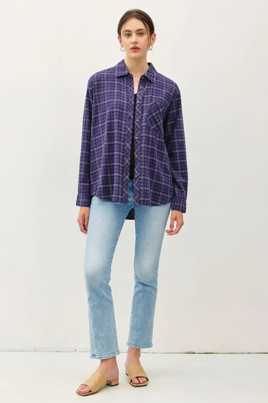 Oversized Flannel Button Down